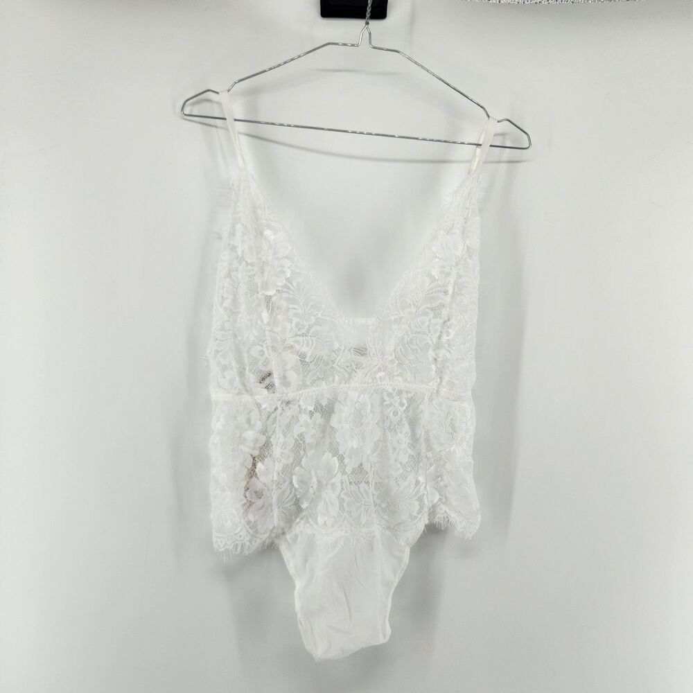 Adore Me‎ XL White Anushka Bodysuit NWT